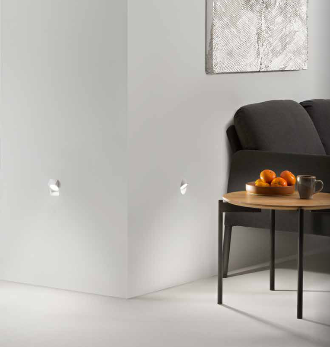 Incasso in gesso verniciabile tondo-quadrato attacco 1x MINI GU10 non incl. ESTRO Incasso in gesso verniciabile tondo-quadrato attacco 1x MINI GU10 non incl. ESTRO